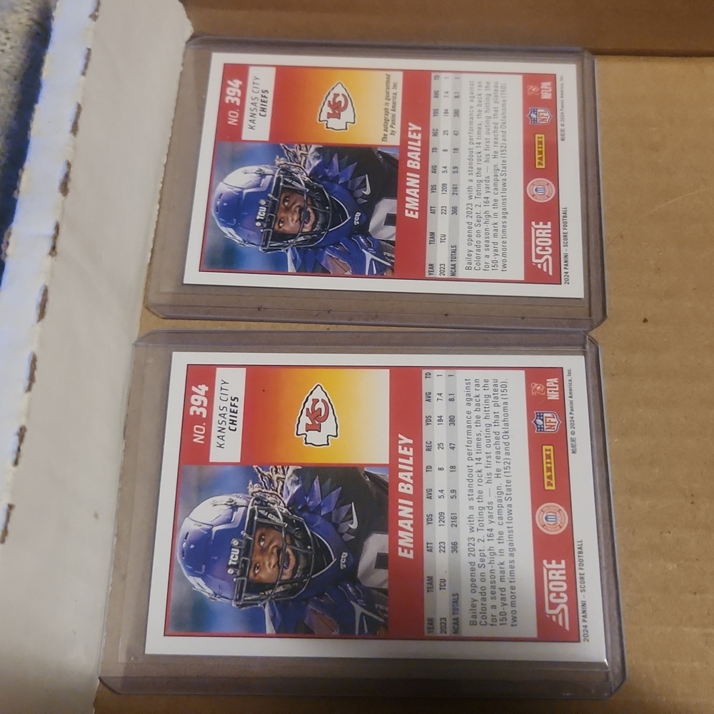 Emani Bailey Score Rookie Auto. - Picture 2 of 3